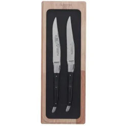 Laguiole en Aubrac steakmes 11,5 cm ebbenhout 2 stuks