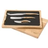 Laguiole en Aubrac Wine & Cheese Set rvs olijfhout 3-delig