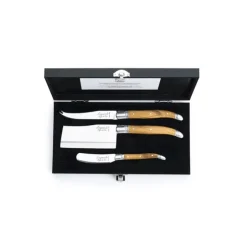 Laguiole Style de Vie Luxury Line kaasmessenset olijfhout 3-delig