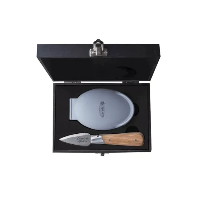 Laguiole Style de Vie Luxury Line oester geschenkset eikenhout