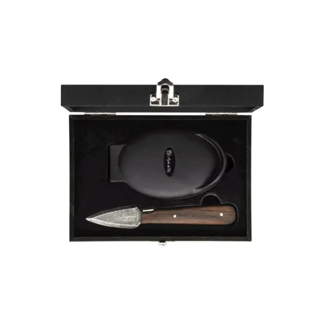 Laguiole Style de Vie Luxury Line oester geschenkset wengé black stonewash