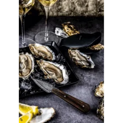 Laguiole Style de Vie Luxury Line oester geschenkset wengé black stonewash