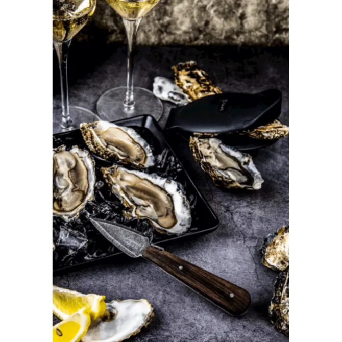 Laguiole Style de Vie Luxury Line oester geschenkset wengé black stonewash