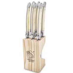 Laguiole Style de Vie Premium Line steakmessen parelmoer 6 stuks