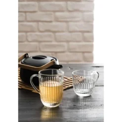 La Rochère Quessant theeglas met oor en ribbel 400 ml glas