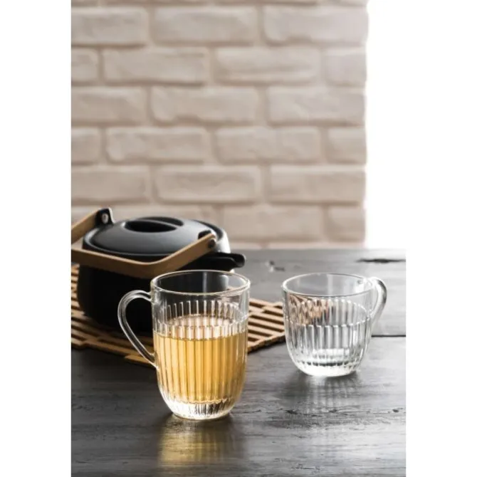 La Rochère Quessant theeglas met oor en ribbel 400 ml glas