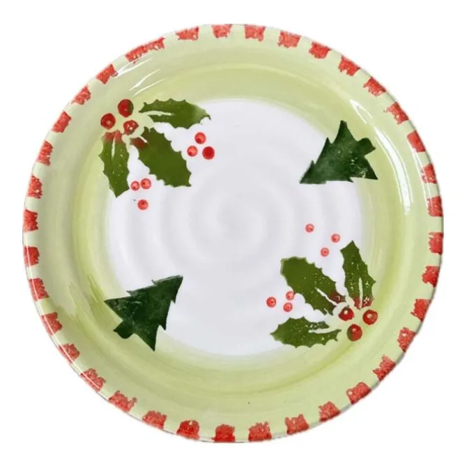 La Table Christmas Holly ontbijtbord ø 21,5 cm aardewerk