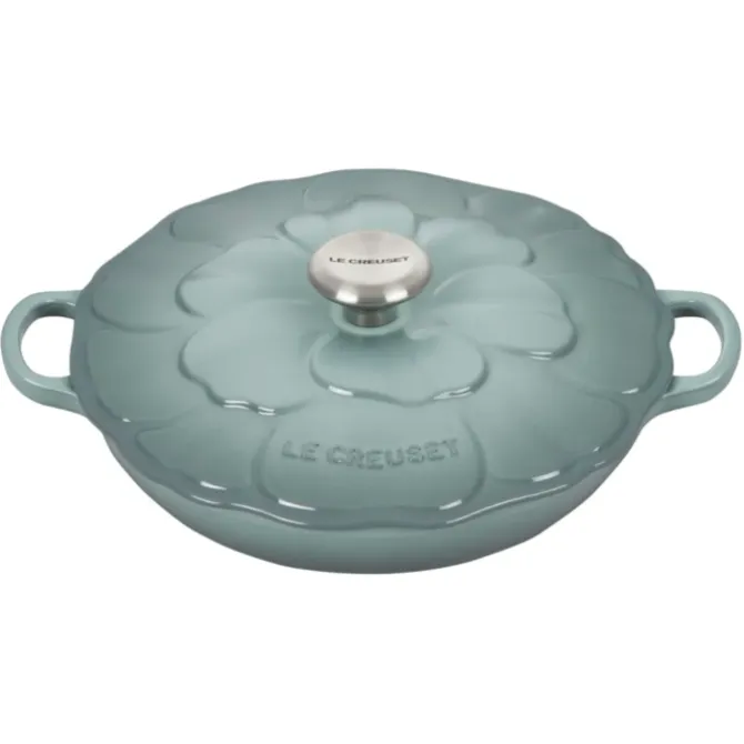 Le Creuset Bloesem Signature Campagnard braadpan ø 26 cm gietijzer Sea Salt