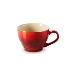 Le Creuset cappuccino mok 400 ml aardewerk kersrood