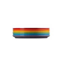 Le Creuset Coupe dinerbord ø 27 cm aardewerk regenboog 6-delig
