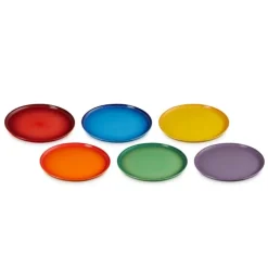 Le Creuset Coupe dinerbord ø 27 cm aardewerk regenboog 6-delig