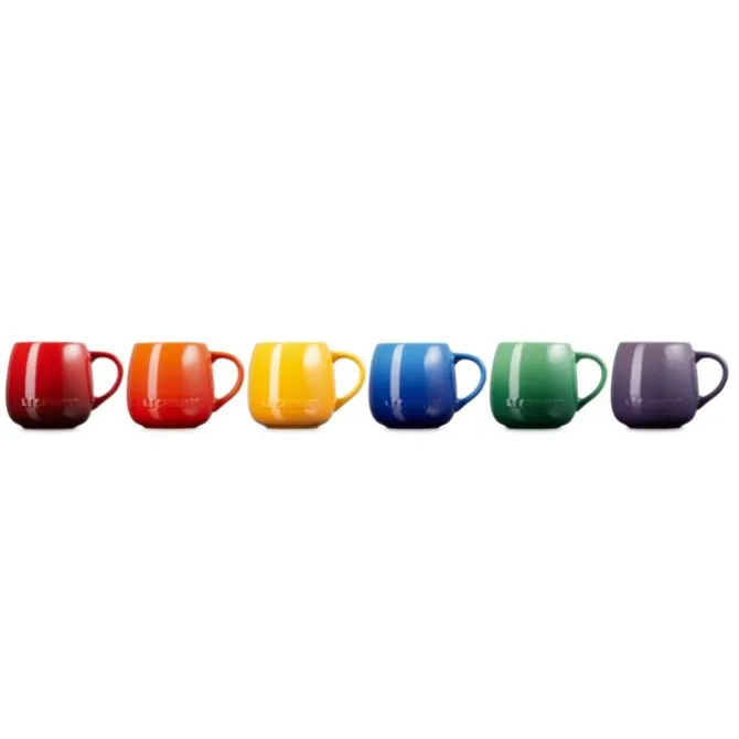 Le Creuset Coupe mok 230 ml aardewerk regenboog 6-delig
