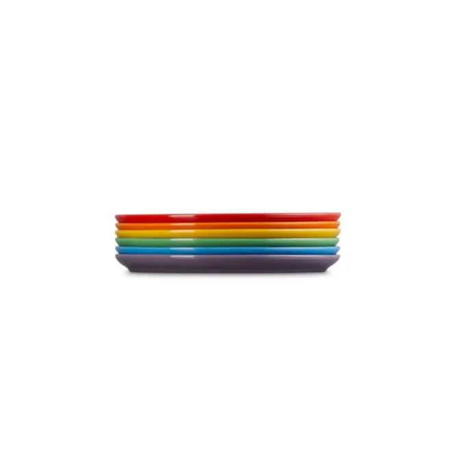 Le Creuset Coupe ontbijtbord ø 22 cm aardewerk regenboog 6-delig