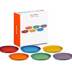 Le Creuset Coupe ontbijtbord ø 22 cm aardewerk regenboog 6-delig