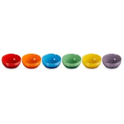 Le Creuset Coupe ontbijtkom ø 16 cm aardewerk regenboog 6-delig