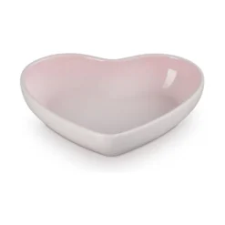Le Creuset diep bord hart 650 ml aardewerk Shell Pink