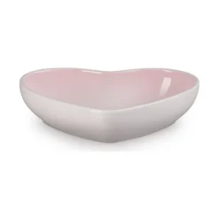 Le Creuset diep bord hart 650 ml aardewerk Shell Pink