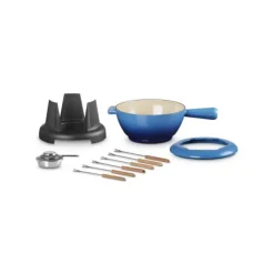 Le Creuset fondueset 2 liter gietijzer Azure