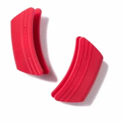 Le Creuset handvatten 12 x 6,5 cm silicone kersrood 2 stuks