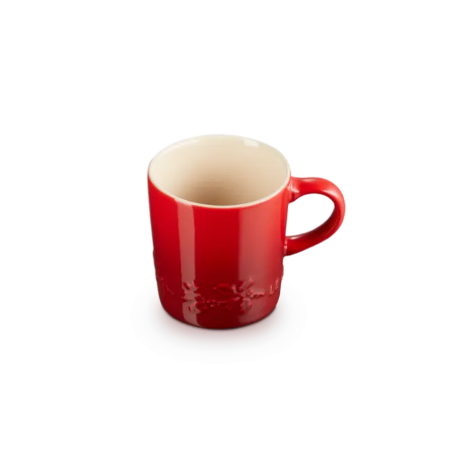 Le Creuset Holly Collectie mok 350 ml aardewerk kersrood