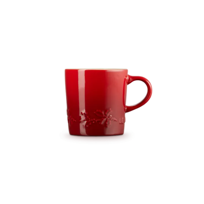 Le Creuset Holly Collectie mok 350 ml aardewerk kersrood