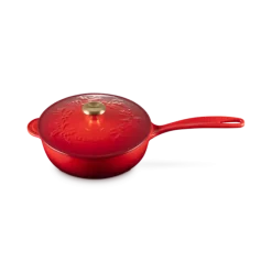 Le Creuset Holly Collection sauspan ø 21 cm gietijzer kersrood