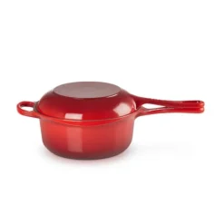 Le Creuset 2-in-1 steelpan 2,3 liter ø 22 cm gietijzer kersrood