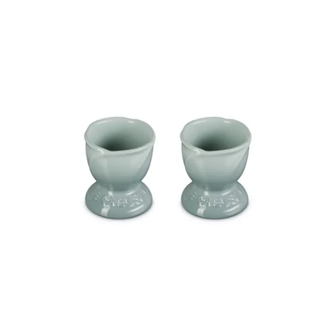 Le Creuset Jardin eierdop aardewerk Sea Salt 2 stuks
