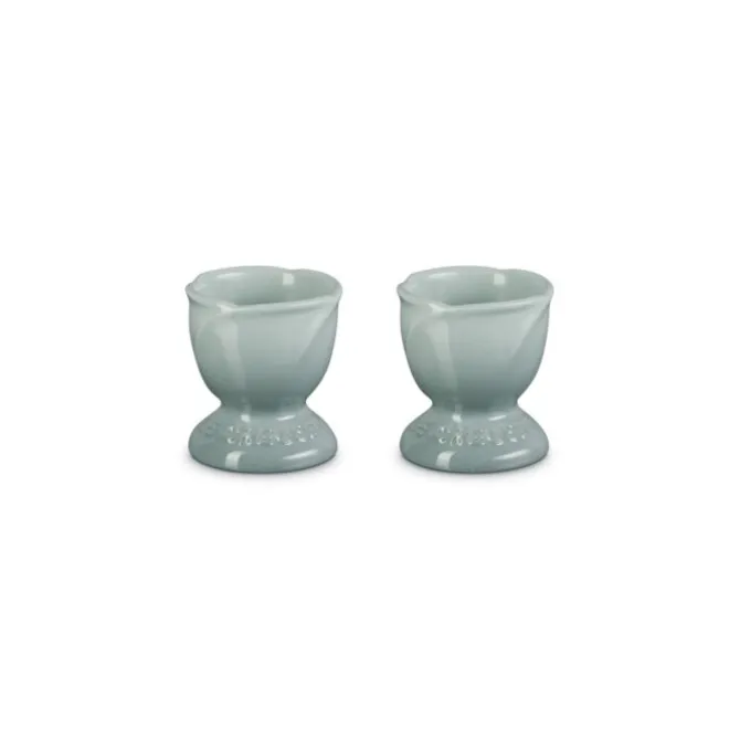 Le Creuset Jardin eierdop aardewerk Sea Salt 2 stuks