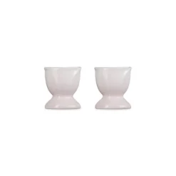 Le Creuset Jardin eierdop aardewerk Shell Pink 2 stuks