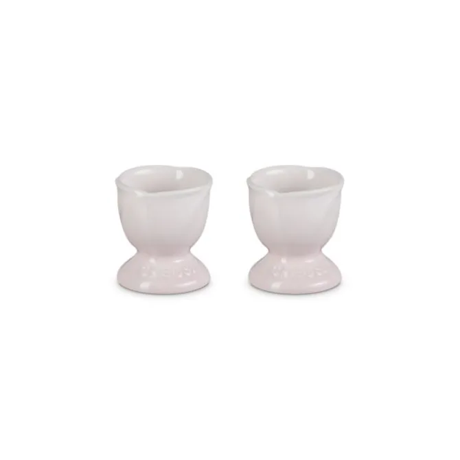 Le Creuset Jardin eierdop aardewerk Shell Pink 2 stuks