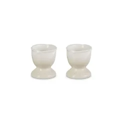 Le Creuset Jardin eierdop aardewerk Meringue 2 stuks
