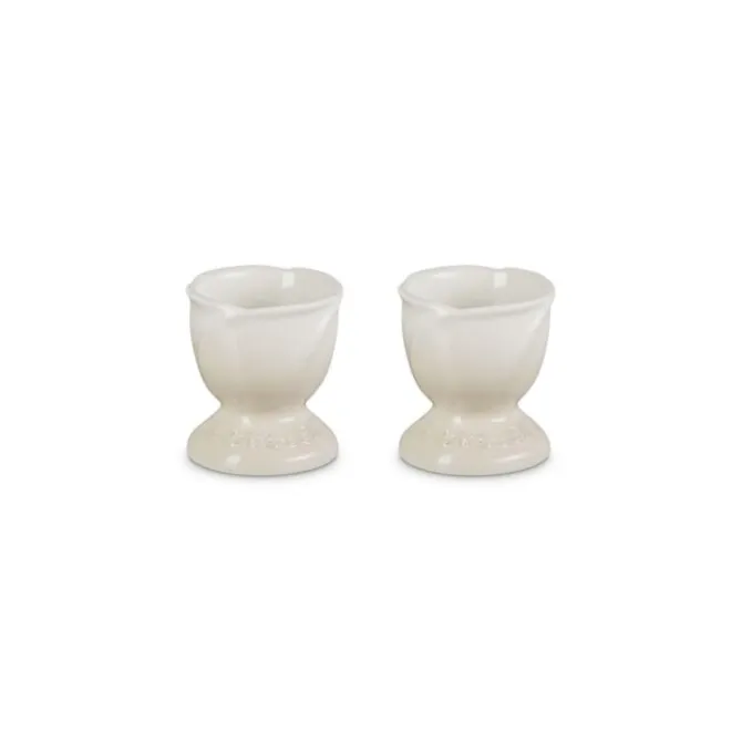 Le Creuset Jardin eierdop aardewerk Meringue 2 stuks