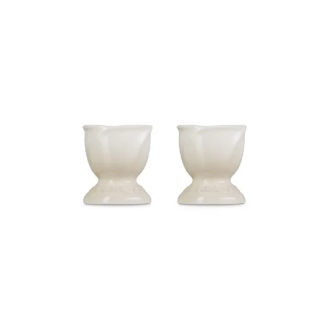 Le Creuset Jardin eierdop aardewerk Meringue 2 stuks