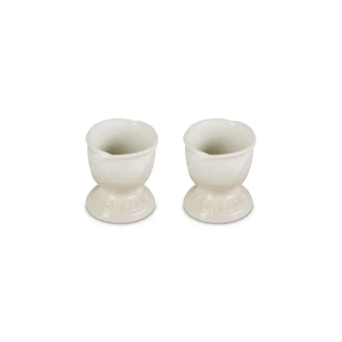 Le Creuset Jardin eierdop aardewerk Meringue 2 stuks