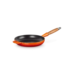 Le Creuset koekenpan rond met open greep ø 24 cm gietijzer vulcanique
