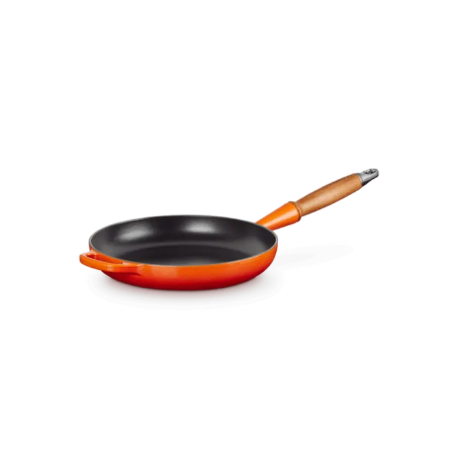 Le Creuset koekenpan rond met open greep ø 24 cm gietijzer vulcanique