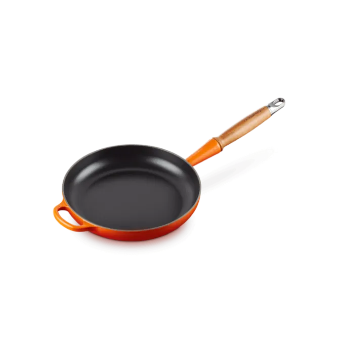 Le Creuset koekenpan rond met open greep ø 24 cm gietijzer vulcanique