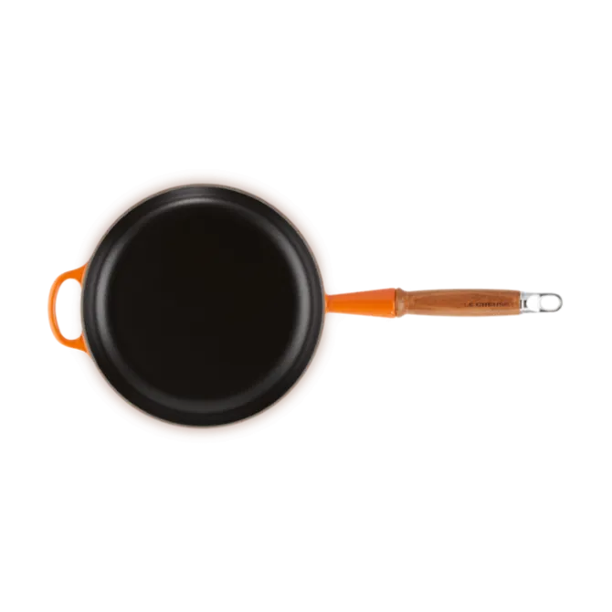Le Creuset koekenpan rond met open greep ø 24 cm gietijzer vulcanique