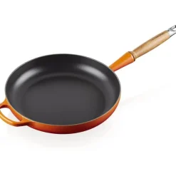 Le Creuset koekenpan rond met open greep ø 28 cm gietijzer vulcanique