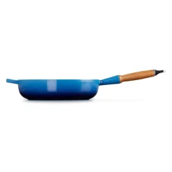 Le Creuset koekenpan rond met open greep ø 28 cm gietijzer Azure