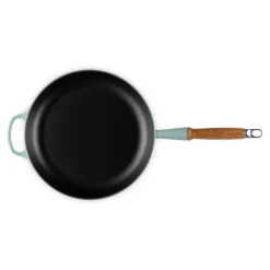Le Creuset koekenpan rond met open greep ø 28 cm gietijzer Sea Salt