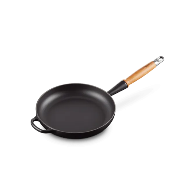 Le Creuset koekenpan rond met open greep ø 24 cm gietijzer zwart