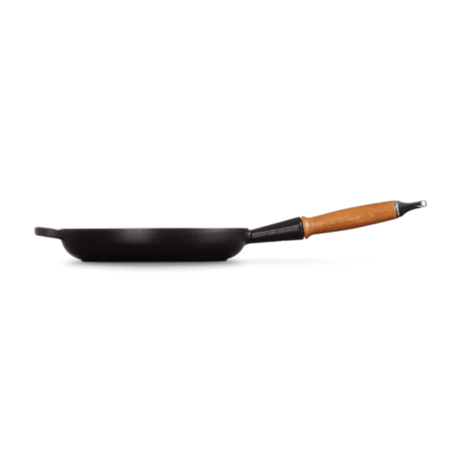Le Creuset koekenpan rond met open greep ø 24 cm gietijzer zwart
