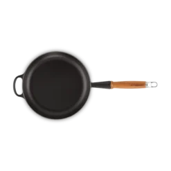 Le Creuset koekenpan rond met open greep ø 24 cm gietijzer zwart