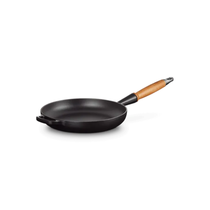 Le Creuset koekenpan rond met open greep ø 24 cm gietijzer zwart