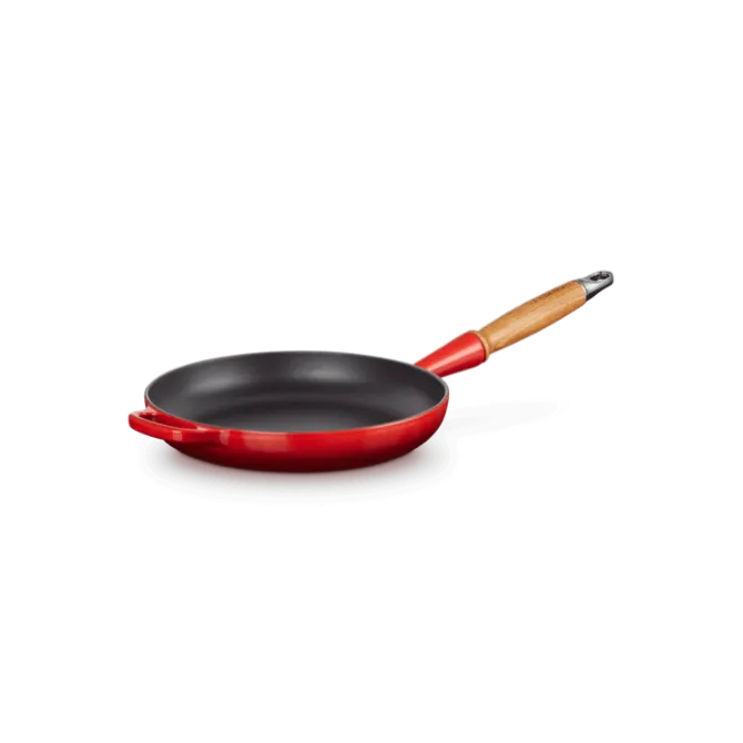 Le Creuset koekenpan rond met open greep ø 24 cm gietijzer kersrood