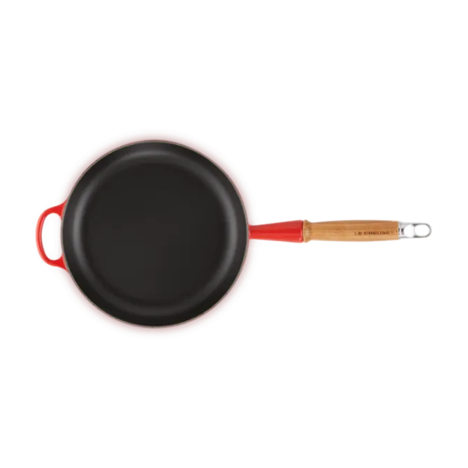 Le Creuset koekenpan rond met open greep ø 24 cm gietijzer kersrood