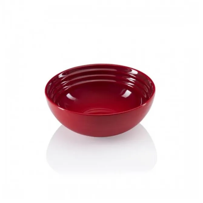 Le Creuset kom ø 16 cm aardewerk kersrood