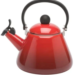 Le Creuset Kone fluitketel 1,6 liter staal kersrood
